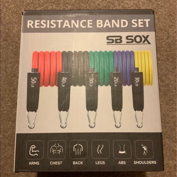 Other - New SB SOX Resistance Bands Set Pro, Men & Women,5 Stackable Premium Cable Bands